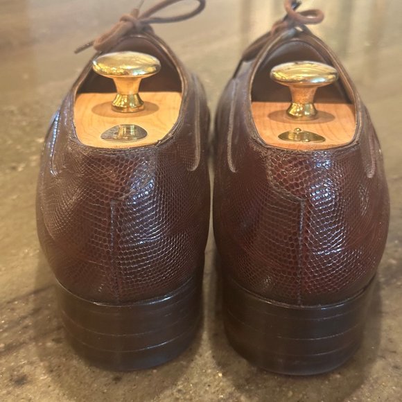 BALLY Genuine Lizard Lace up Oxfords - 9.5 Medium